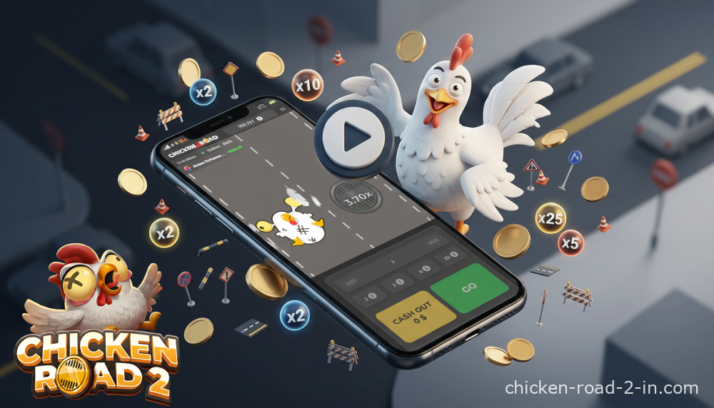 Chicken Road 2 App में खेलना शुरू करने के लिए, अपना बैलेंस टॉप-अप करें, अपना जोखिम स्तर (risk level) चुनें और अपनी बेट (दांव) की राशि चुनें।